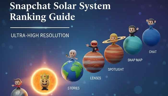 Infographic showing the order of Snapchat Plus planets and friend rankings