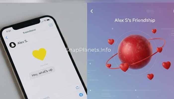 Snapchat Yellow Heart and Mercury planet comparison guide