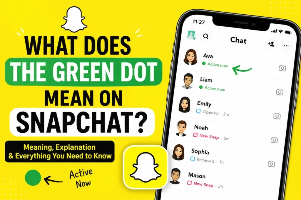 Snapchat green dot Activity Indicator